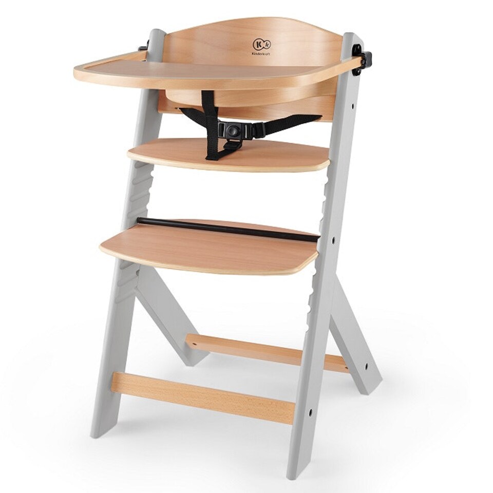 image 1 of Kinderkraft Enock High Chair for Baby and Toddler - Natural Grey