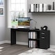 image 8 of HOMCOM Computer Desk 180° Rotating Dining Table W/ Storage Shelf Black