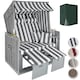 image 9 of Beach Chair with cushions, footrest and rain cover Black | Grey