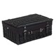 image 2 of 46cm Empty Willow Wicker Picnic Basket with Lining Black | Black | One Size