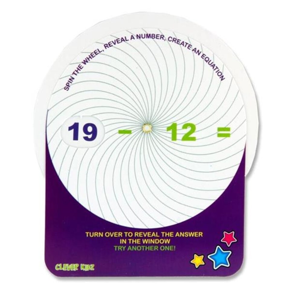 image 1 of Pack of 12 Addition & Subtraction Maths Wheel by Clever Kidz