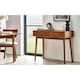 image 1 of Cherry Ash Writing Desk with 2 Drawers Brown