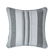 Homescapes Cotton Striped Grey Cushion Cover Morocco - 45 x 45 cm | Grey | Grey | 45 x 45 cm