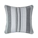 image 1 of Homescapes Cotton Striped Grey Cushion Cover Morocco - 45 x 45 cm | Grey | Grey | 45 x 45 cm