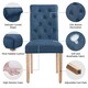 image 4 of Yaheetech Set of 2 Classic PU Leather Dining Chairs Blue