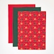 image 2 of Homescapes Red Reindeer Set of 3 Christmas Tea Towels | Red | One size | 3