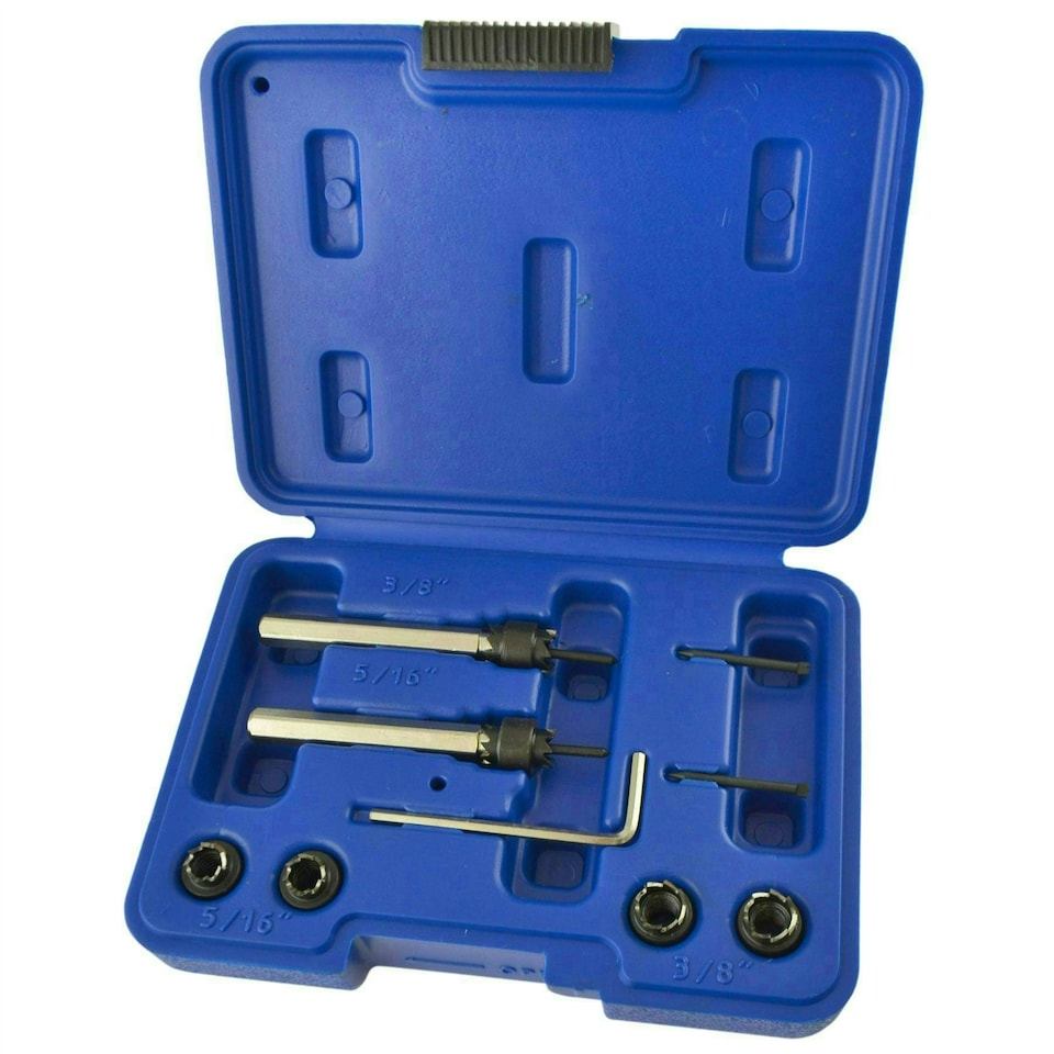 image 1 of 9pc Master Spot Weld Cutter Set Removal Cutting Welding 3/8" & 5/16" Drill TE857