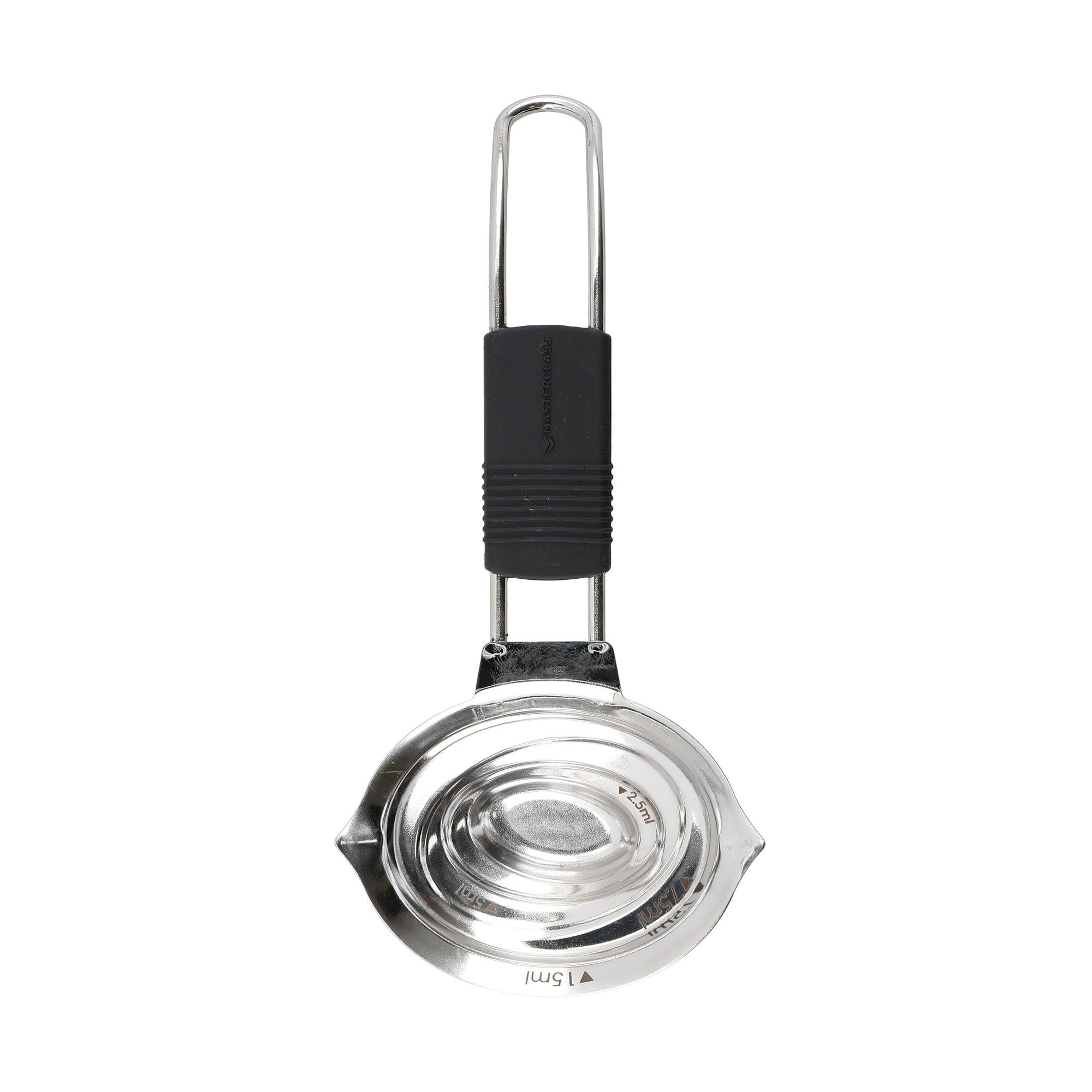 MasterClass All in 1 Measuring Spoon, Stainless Steel, Includes ½ Teaspoon to 1 Tablespoon Measures in Metallic Silver