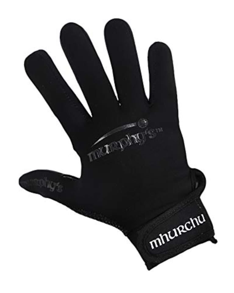 image 1 of Murphys Gaelic Football Adult's Players Gloves, Premium Latex, Gaa Superior Grip, Durable And Breathable Design Elasticated Wristband, Black, 7 - Extra Small