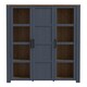 image 1 of Bohol Large Display Cabinet inc. 4x LED Lights in Riviera Oak/Navy