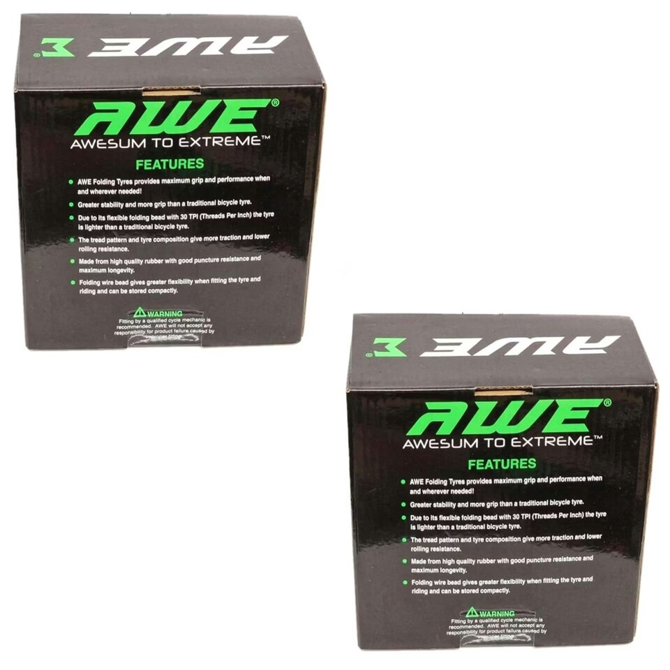 image 1 of AWE AWERide Set x 2 20" x 1.95" Folding Tyre Bike/E-Bike 35 PSI + 30 TPI