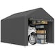 image 2 of Outsunny 6.6 x 7.8ft Outdoor Garden Storage Shed, Waterproof Bike Tent with Roll-up Zipper Door, Galvanised Metal Frame, Portable Shed Shelter Carport for Motorcycle Garden Tools, Dark Grey