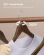 image 6 of 20-Pack Wooden Clothes Hangers with Shoulder Notches, Trouser Bar and Swivel Hook, Dark Walnut