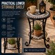 image 10 of Medina Mosaic Plant Stand Side Table with Ceramic Tile Top for Indoor and Outdoor Use