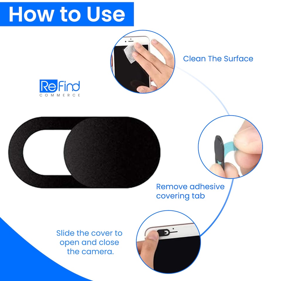 image 1 of 25pcs Camera Cover Slide Blocker Webcam Protector for PC & iPhone