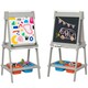 image 1 of AIYAPLAY Double-Sided Art Easel for Kids with Paper Roll, Storage Boxes Grey