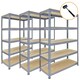 image 1 of 3 x Q-Rax Grey Metal Racking Units 90 x 50 x 180cm Blue