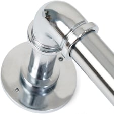 Lister Cartwright 25mm Chrome Industrial Pipe Extendable Curtain Pole Heavy Duty Metal Curtain Rod(120-320 cm)