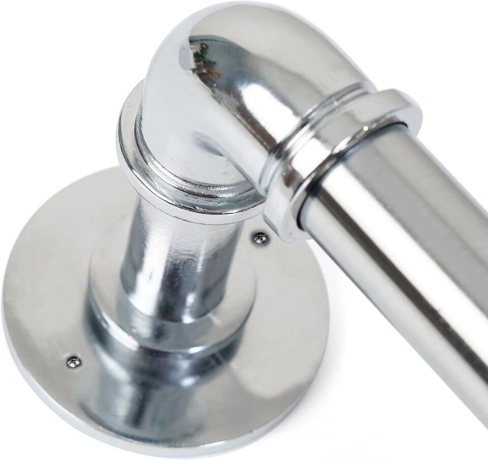 image 1 of Lister Cartwright 25mm Chrome Industrial Pipe Extendable Curtain Pole Heavy Duty Metal Curtain Rod(120-320 cm)