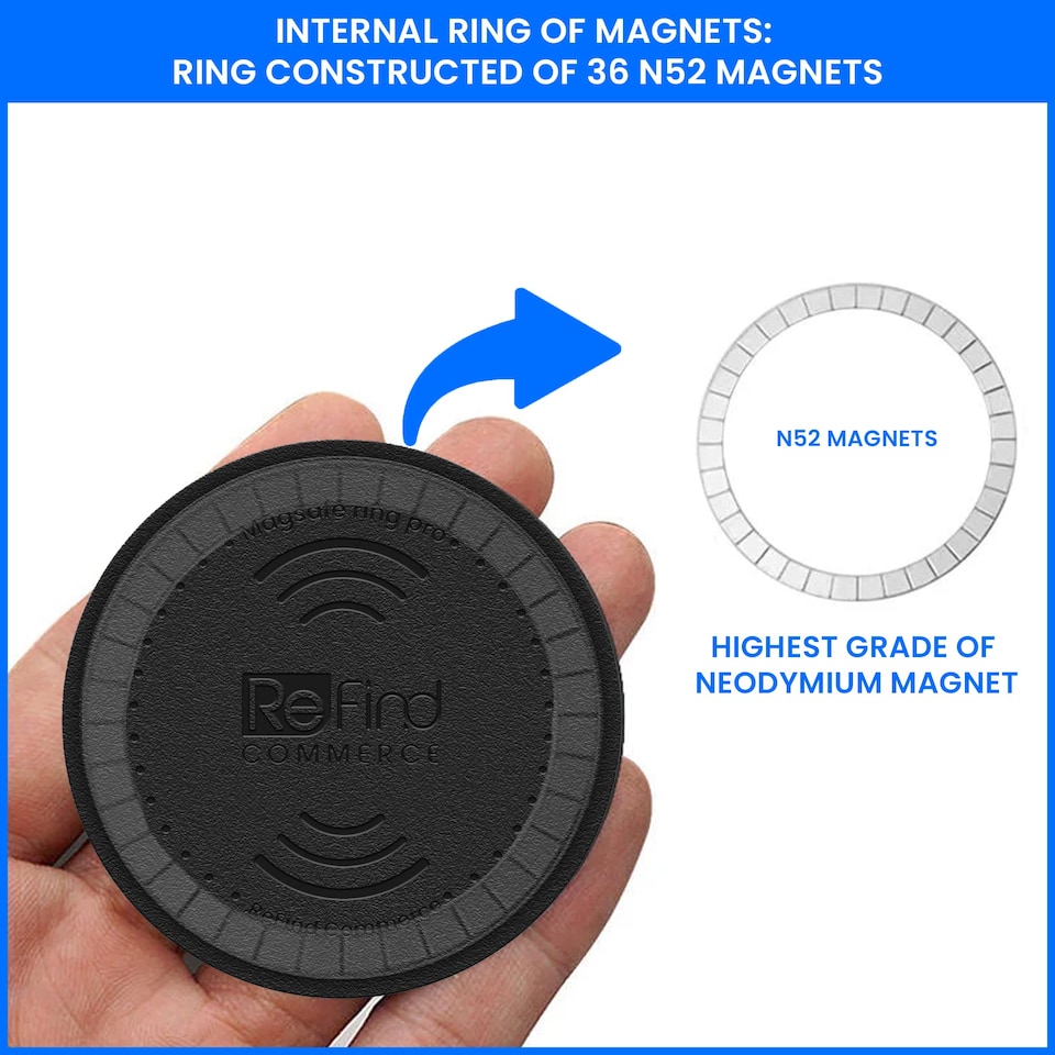 image 1 of MagSafe Pro Ring 3M Magnetic Sticker with 36 Magnets for Mobile Phones