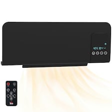 HOMCOM 2000W Wall Mounted Ceramic Heater with Remote Control for Home Black