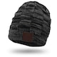 image 1 of Warm Beanie Hat with Bluetooth Wireless Headphones Integrated - Rechargeable with Built-In Microphone For Hands Free Calls - August EPA25 | Grey
