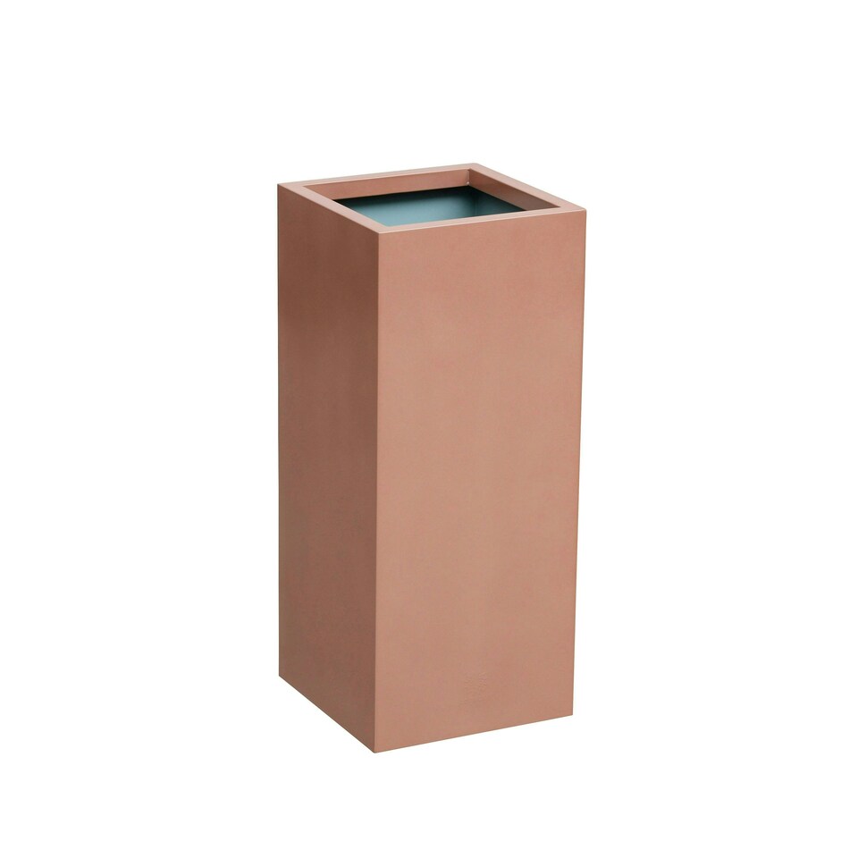 image 1 of Primrose Zinc Galvanised Copper Tall Cube Planter 75cm Copper