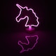 image 1 of Unicorn Shaped Neon Standing Light Centrepiece Table Decoration 30cm