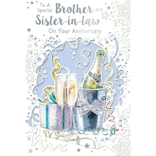 To a Special Brother and Sister-In-Law On Your Anniversary Celebrity Style Greeting Card