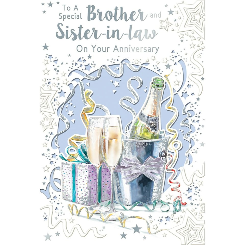 image 1 of To a Special Brother and Sister-In-Law On Your Anniversary Celebrity Style Greeting Card