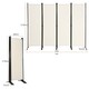 image 2 of COSTWAY 4 Panel 173cm Room Divider Folding Fabric Privacy Screen Wall Divider Indoor