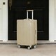 image 2 of OHS Metallic Effect Suitcase Set of 3 Hard Shell ABS Luggage | Gold