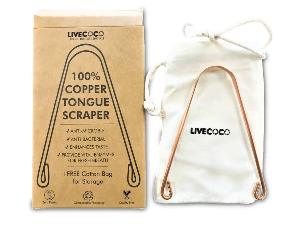 image 1 of Pure Copper Tongue Scraper (anti-microbial)