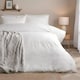 image 1 of OHS Embossed Bedding Set Textured Duvet Cover with Pillowcase | White | King