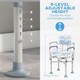 image 5 of HOMCOM Padded Bath Chair with Slotted Seat and Adjustable Height, Light Blue