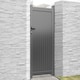image 1 of Pedestrian Gate 1000x1800mm Grey - Vertical Solid Infill and Flat Top | Grey | 1