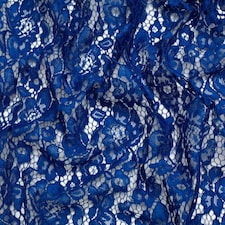 Minerva Core Range Blue Corded Lace Fabric for Bridal, Dressmaking, 146cm / 57" Wide - per metre