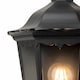 image 4 of Sienna - Black with Clear Glass IP44 Outdoor Half Lantern Wall Light | Black | Clear | 1
