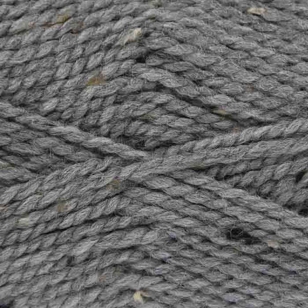 King Cole Grey Tweed Chunky Yarn (Value Pack 12 x 100g Balls) For Crochet, Knitting - 138m per ball