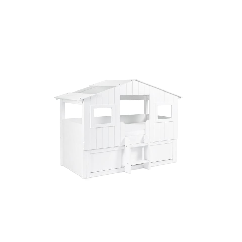 image 1 of Acorn 90cm Single White Treehouse Midsleeper Bed with Storage