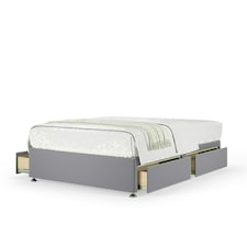 Silver Plush Velvet 4 Drawer Divan Base Small Double