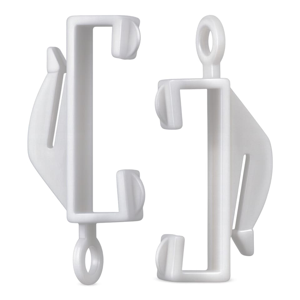 image 1 of Plastic Curtain Hook, Strong & Durable White Curtain Hooks - 50pcs