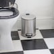 image 5 of Harbour Housewares Round Stainless Steel Pedal Bin - 5L - Brushed