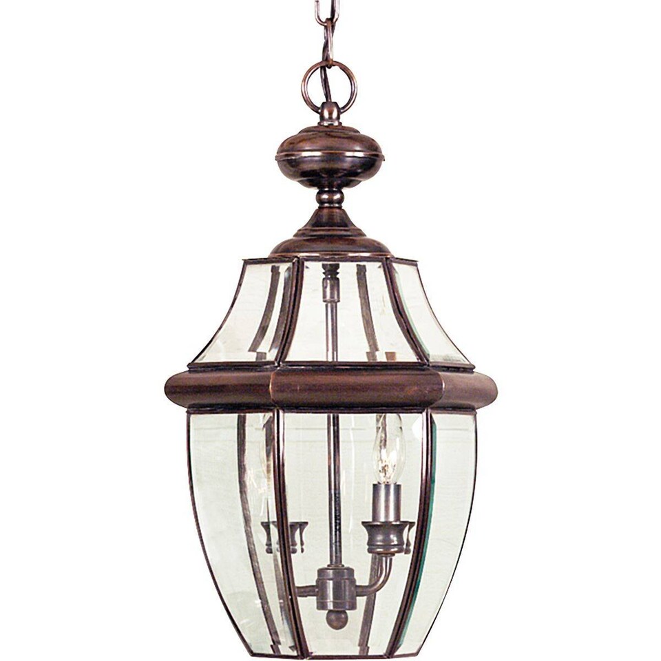 Newbury 2 Light Large Chain Lantern - Aged Copper, E14