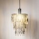 image 3 of CGC LIZA Large Crystal & Chrome Ceiling Pendant Shade | Silver | Silver | Large