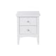 image 4 of Como 2 Drawer Petite Bedside Cabinet - Compact Shaker-Style Bedroom Storage | White | White | One Size | 1