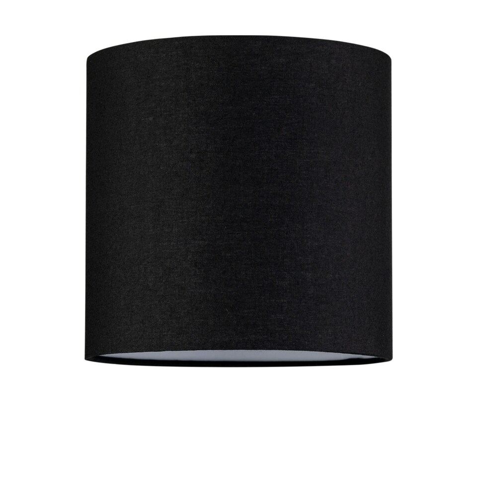 image 1 of Black Textured Cotton 17cm Table Lamp Shade Black