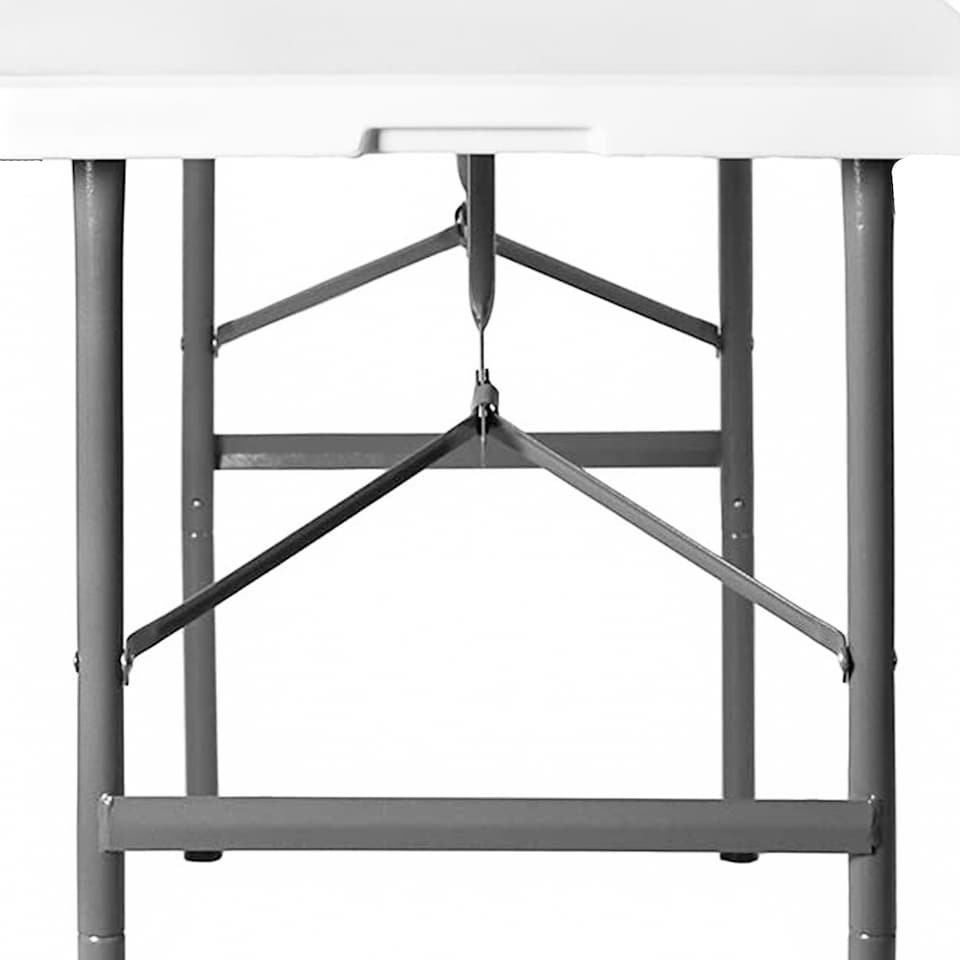 image 1 of 4ft Catering Camping Heavy Duty Folding Trestle Table Picnic BBQ Party | White