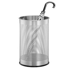 Durable Modern Perforated Steel Umbrella Stand | 29 Litre Silver