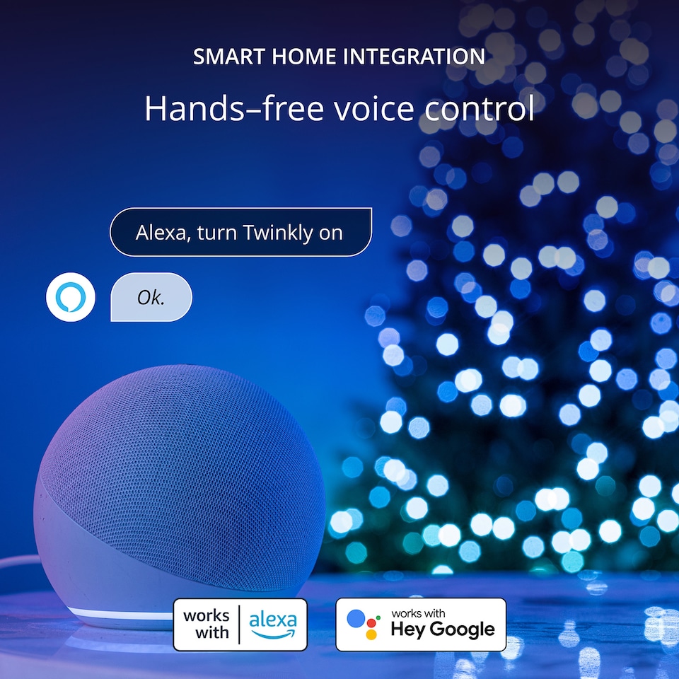 image 1 of Twinkly Strings USB 100 Pearl Shaped 6.5M Clear Wire USB-C